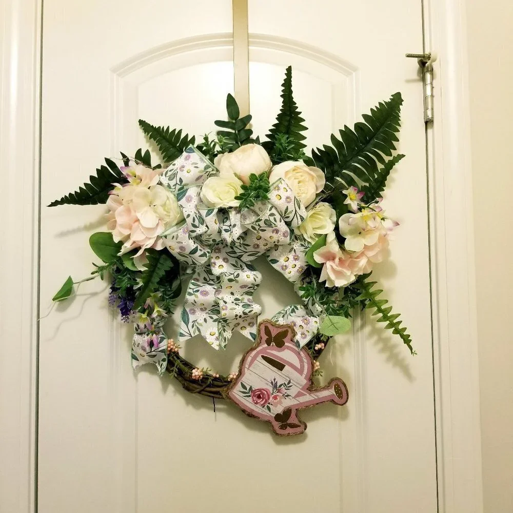 Year-round wreath Everyday wreath Farmhouse floral wreath